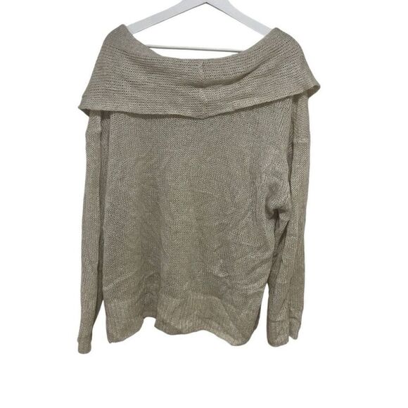 Lane Bryant plus size 22/24 long sleeve cowl neck light weight sweater cream oat - Picture 5 of 5